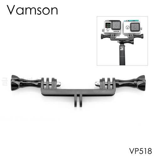 Vamson Double Bracket Crossbeam Base And Two Screws Monopod Accessories For GoPro Hero 10 9 8 7 6 5 4 Sports Camera VP518