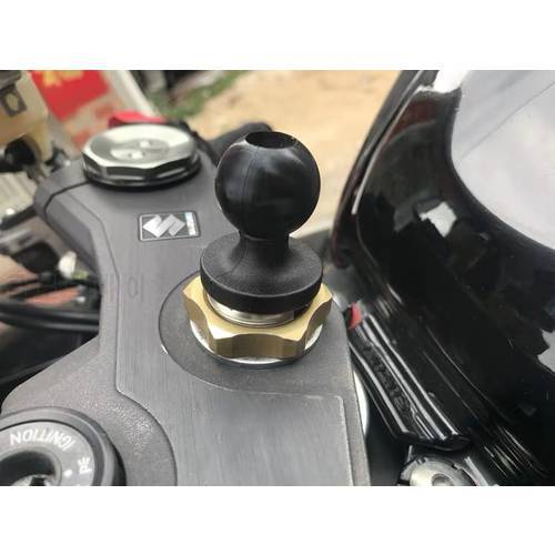 Camera Support Easy Install Hollowed Out Ball Head Mount Phone Holder Practical DIY Fork Stem Base Motorcycle Rubber Bicycle