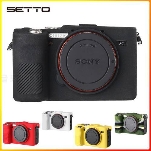 Rubber Silicone Case Body Cover Protector Frame Skin for Sony A7C Alpha 7C Mirrorless Camera