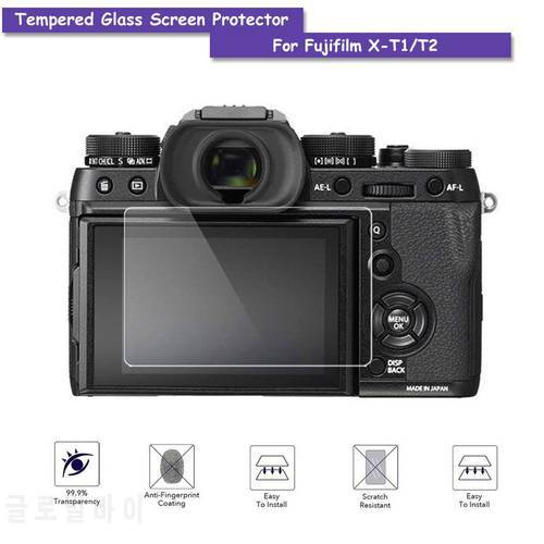 9H Tempered Glass LCD Screen Protector Shield Film for Fujifilm X-T1/T2 Fuji XT1 XT2 Anti-scratch Cover Camera Accessories