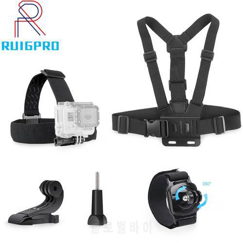 For Xiaomi for Yi Chest Strap Belt Head Strap Set Mount 360 Degrees Rotation Wrist Strap For Gopro Hero 10 9 8 7 6 Action Camera