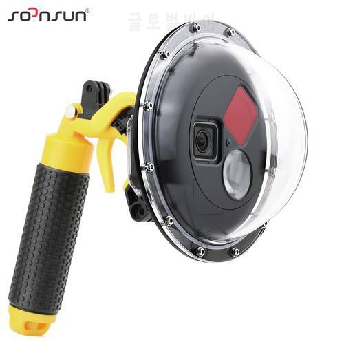 SOONSUN Dome Port for GoPro Hero 5 6 7 Black Waterproof Dome Port Lens Housing Case with Close-up & Macro Red Filter Accessories