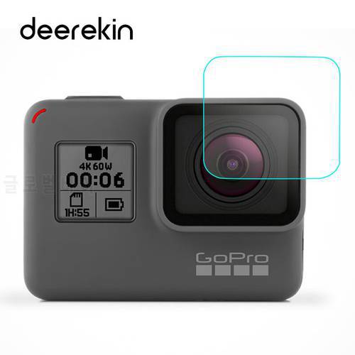 Deerekin Front Lens Tempered Glass HD Screen Protector for Go Pro Gopro Hero 5 6 7 Action Camera