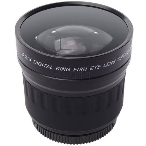 Lightdow 52mm 0.21X Wide Angle Fisheye Lens + Bag for Nikon D7200 D7100 D5200 D5100 D5000 D3100 D90 D60 with 18-55mm Lens