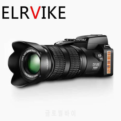 ELRVIKE HD Digital Camera POLO PROTAX D7100 33Million Pixel Auto Focus Professional SLR Video Camera 24X Optical Zoom Three Lens