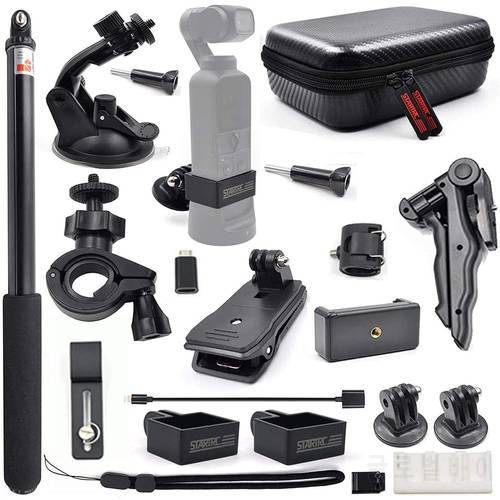 Osmo Pocket 2 Expansion Accessories Kit Camera Mount Holder Tripod Bracket Backpack Clip for DJI Pocket 2/Action 2 Sport Camera