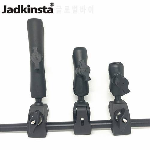 Jadkinsta Tough Claw Handlebar Rail Base Clamp with 1 inch Ball Mount and Double Socket Arm for gopro Motorcycle Clip Holder