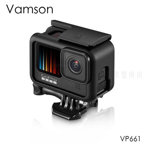 Vamson for GoPro Hero 10 Black Standard Protective Border Frame Housing Case Cover Shell Mount for GoPro Hero 9 Camera Accessory