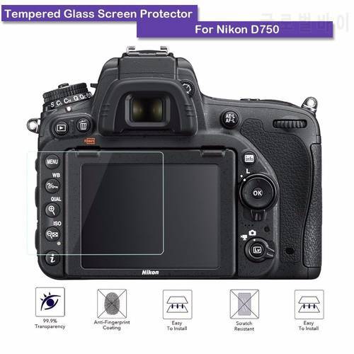 9H Tempered Glass LCD Screen Protector Shield Real Glass Film for Nikon DSLR D750 Camera Accessories