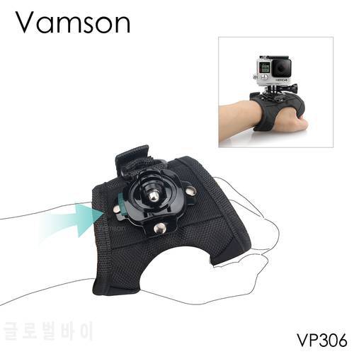 Vamson for go pro accessories Hero7/6/5/7 Glove-style bracket Wrist Hand Mount Strap Holder for Xiaomi yi for DJI OSMO-VP306