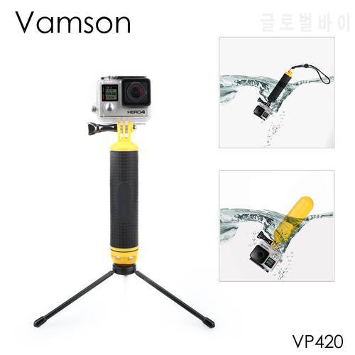 Vamson for Go Pro Hero 10 9 8 7 6 5 Black Waterproof Floating Hand Grip Water Sport for DJI OSMO Action for Xiaomi Yi 4K VP418