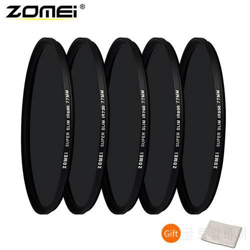 Zomei Infrared IR filter kit 680nm 720nm 760nm 850nm 950nm IR filter 37mm 49mm 52mm 58mm 67mm 72mm 82mm for SLR DSLR camera lens