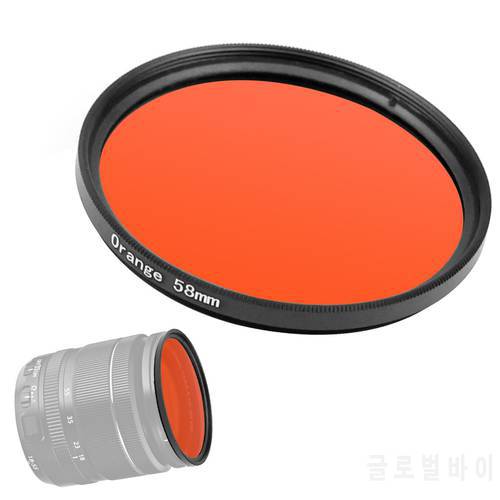 BGNing 52mm/58mm Ultra Slim Red/Blue/Orange/Yellow Color Plastic Filter Lens For DSLR SLR Camera Lens for GoPro Hero 8 Cameras