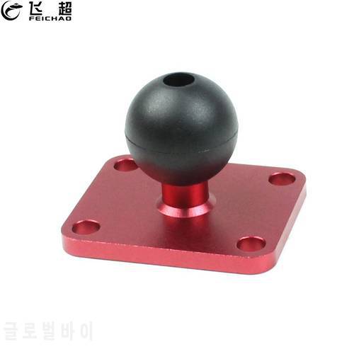 Aluminum Alloy Square Mounting Base 1 inch 25mm Rubber Ball Head Adapter Motorcycle Fixed Stand Bracket for Zumo MobilePhone GPS