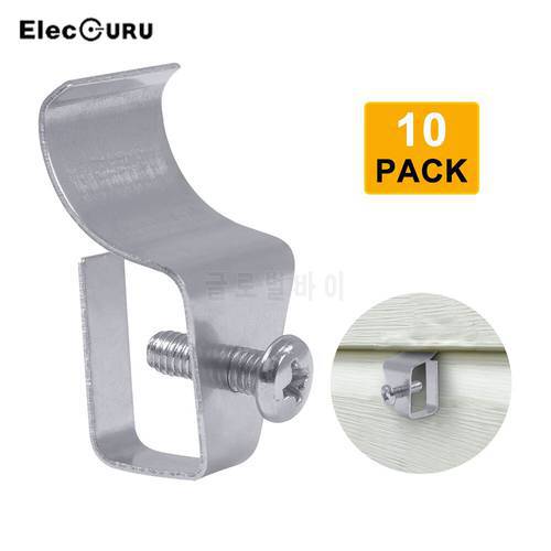 10/20 Pcs Vinyl Siding Clips Hooks Stainless Steel No-Hole Needed Outdoor Siding Screws Hanger for Mount Home Security Camera
