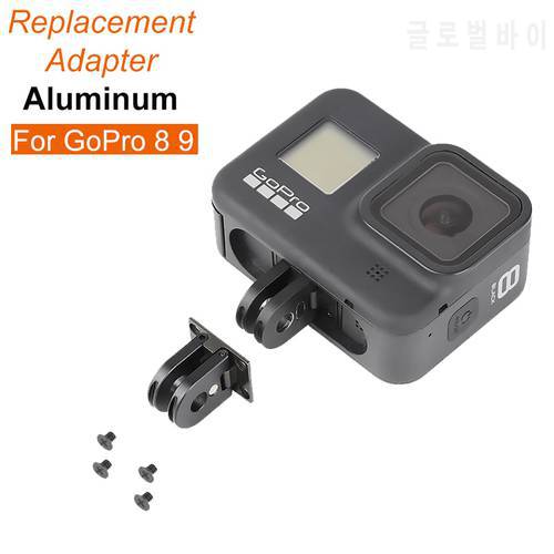 For gopro hero 8 9 10 black adapter mount aluminum alloy accessories replacement replacable head adaptor
