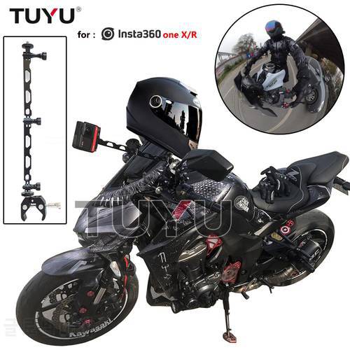 TUYU Camera Bicycle Mount Bike Motorcycle Bracket Holder for insta 360 one X/ R Action Cam Stand GoPro Accessories