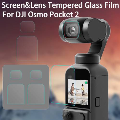 1/2Set 9H Tempered Glass Gimbal Camera Lens Protective Glass Anti-scratch Screen Protector Accessories For DJI Osmo Pocket 2