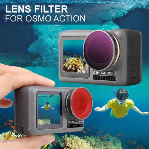 Handheld gimbals camera filter adjustable diving lens filter MCUV CPL ND /PL for DJI OSMO ACTION Camera Lens filter Accessories