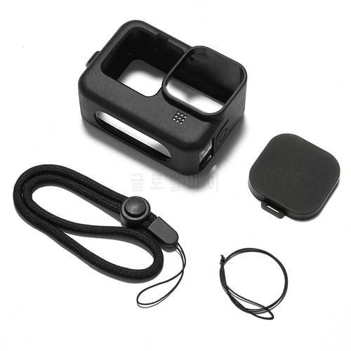 For GoPro Hero 9 8 Silicone Case Lens Cap Protective Cover Cage for GoPro Hero 9 Black Accessories Go Pro 9 GoPro9 Hero9