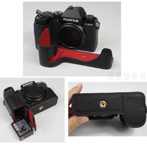 Genuine Leather Fuji GFX100S Camera case Half Cover Case For Fujifilm XS10 X-S10 GFX100S Camera Bag