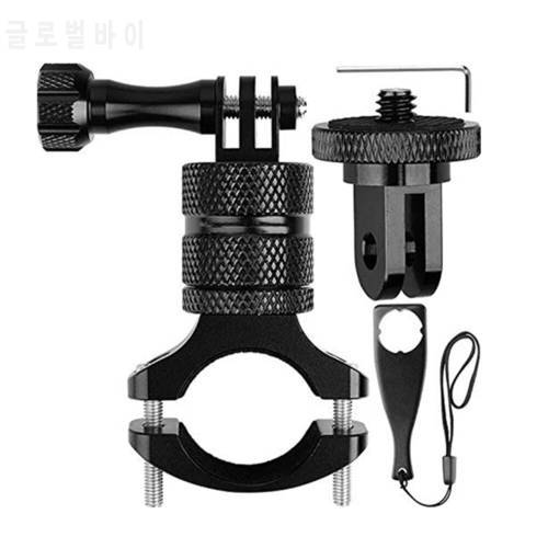 360 Degrees Rotary Aluminum Bike Bicycle Handlebar Mount for Gopro Hero 11 10 9 8 7 6 4 Session 1/4 Screw Action Camera Mounting
