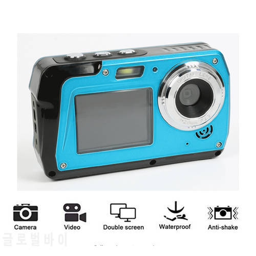 48MP Underwater Waterproof Face Detection Digital Camera Dual Screen Video Camcorder Point and Shoots Digital Camera