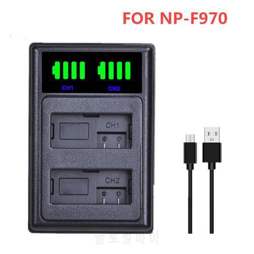 NP-F960 970 NP F970 NPF970 LCD digital battery charger for SONY F930 F950 F770 F570 CCD-RV100 NP-F550 NP-F770 F960 F970 BC-V615