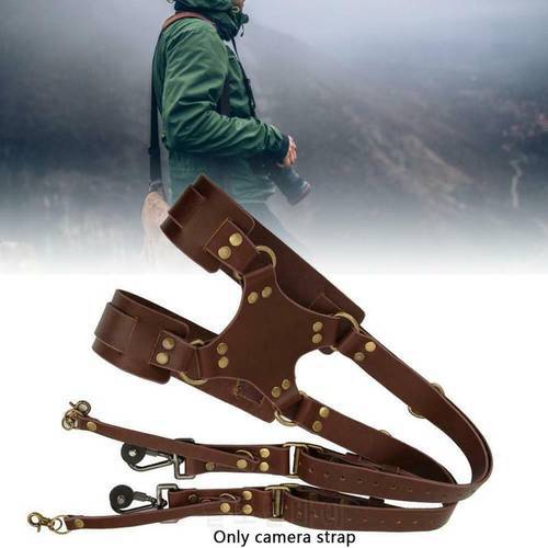 Adjustable Leather DSLR Double Shoulder Camera Strap Release Hand Neck Belt Photography Accessories correa camara fotografica