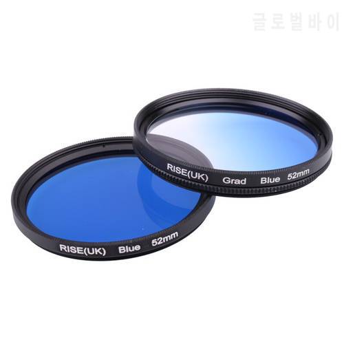Camera Filter 52mm Full Blue Gradual Blue Lens Filter for Nikon D3100 D3200 D5100 SLR Camera Lens