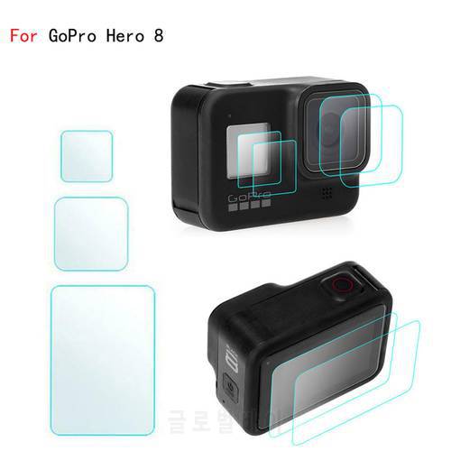 Tempered Glass Screen Protector For GoPro Hero 8 Black Sport Camera Screen Protector Film Camera for Gopro8 Camera Accessories