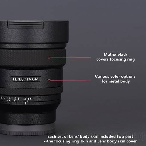 14 1.8 / FE 14mm F1.8 GM Lens Premium Decal Skin For Sony FE14mm F1.8GM Lens Protector Wrap Cover Sticker ( SEL14F18GM )