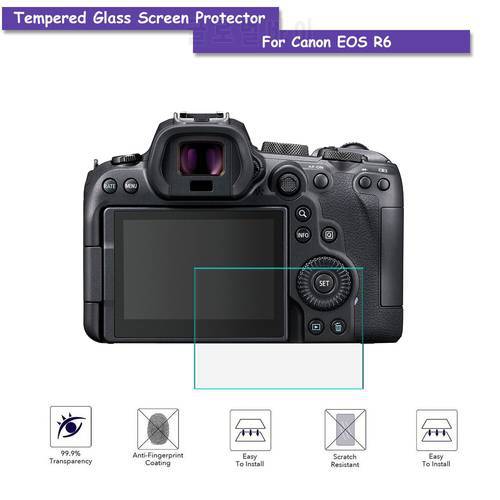 9H Tempered Glass LCD Screen Protector Protective Shield Film for Canon EOS R6 Camera Accessories
