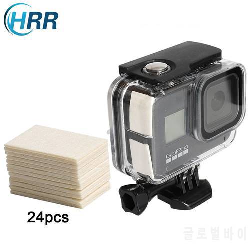 24Pcs Waterproof case Anti Fog Inserts Humidity Removing Defogger for GoPro Hero 9 8 7 6 5 Underwater Dive Housing Box Accessory