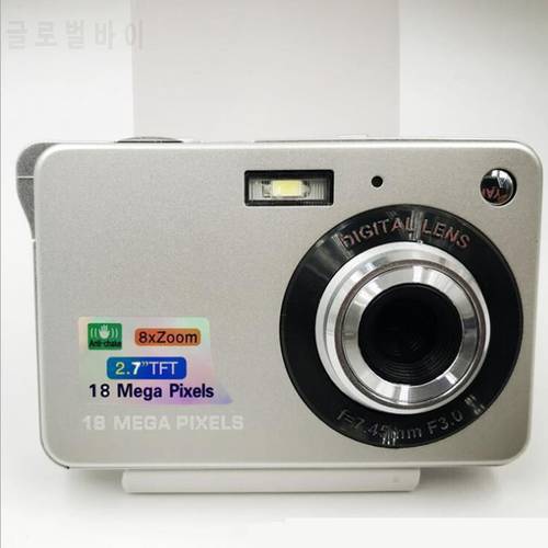 2.7 Inch Micro Camera Video Digital Camera HD TFT LCD Display video camera 18MP 720P 8x Zoom Anti-Shake Camcorder CMOS Free Ship
