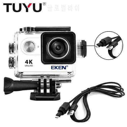 EKEN H9 H9r SJ4000 H5s H9rplus Motorcycle Waterproof Charger Housing Shell Case With USB Cable for GoPro 4 F68 C30 Accessories