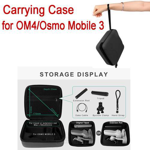 DJI OM 4 Gimbal Protetive Carrying Case Portable Storage Bag Handheld Stabilizer Gimbal Bag for DJI Osmo Mobile 3/4 Accessories