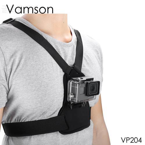 Vamson for Gopro 10 9 8 7 6 5 Accessories Elastic Body Harness Strap Chest Strap Mount for DJI OSMO Action for Xiaomi Yi Camera