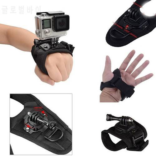Glove Wrist Band 360 Degree Rotation Hand Strap Belt Tripod Mount for Go Pro 8/9