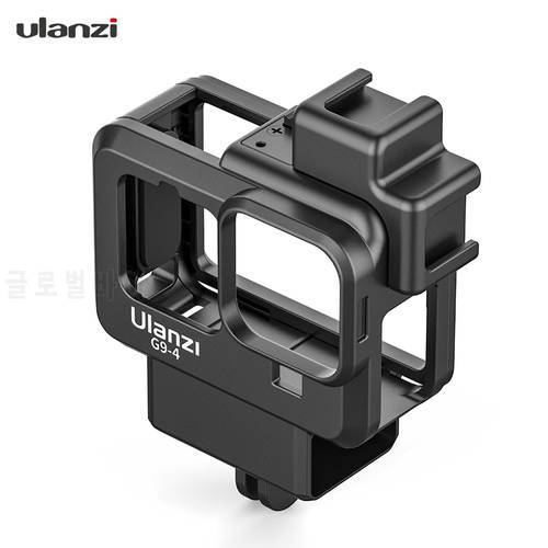 Ulanzi G9-4 Action Vlog Camera Cage Plastic Protective Housing with Dual Cold Shoe Mount 55mm Filter Adapter for GoPro Hero 9