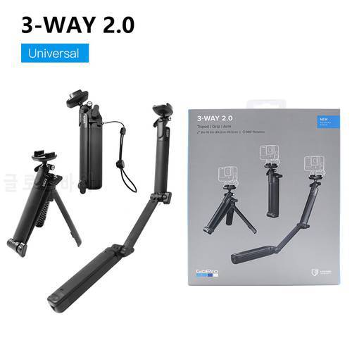 GoPro 3-Way 2.0 for all go pro cameras Grip | Arm | Tripod Three-Way Offcial Original Accessory Selfie Pole Mutiple Function