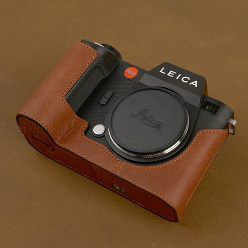 High Quality Handmade Genuine Real Leather Half Camera Case Bag Cover for Leica SL2