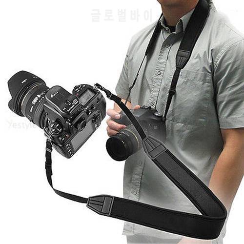 1pc Adjustable Camera Straps Black Elastic Soft Neoprene Neck Strap Belt for Canon Nikon Sony Pentax DSLR New