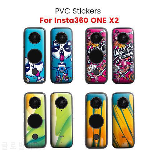 Cartoon PVC Sticker For ONE X2 Scratch-Resistant Camera Water-proof Protective Film for Insta 360 ONE X2 Accessories