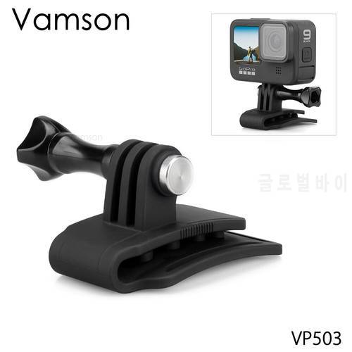 Vamson Two Kinds Hat Clip Bracket Mount for Go Pro Hero 10 9 8 7 6 5 4 YI Sports Camera Accessories VP503