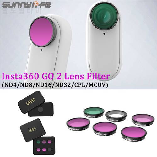 Sunnylife Insta360 GO 2 Lens Filter Combo CPL MCUV ND Set Filters ND4 ND8 ND16 ND32 For Insta360 GO 2 Action Camera Accessories