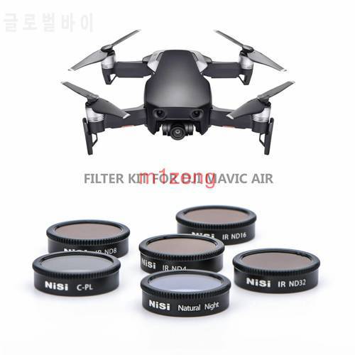 cpl+nd4+nd8+nd16+nd32+natural night Lens Filter Protector kit for DJI mavic air drone camera