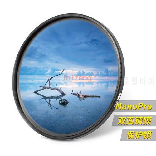 49 52 55 58 62 67 72 77 82 95 105 mm NanoPro slim UV clear waterproof anti-scratch k9 Glass Lens filter for dslr camera