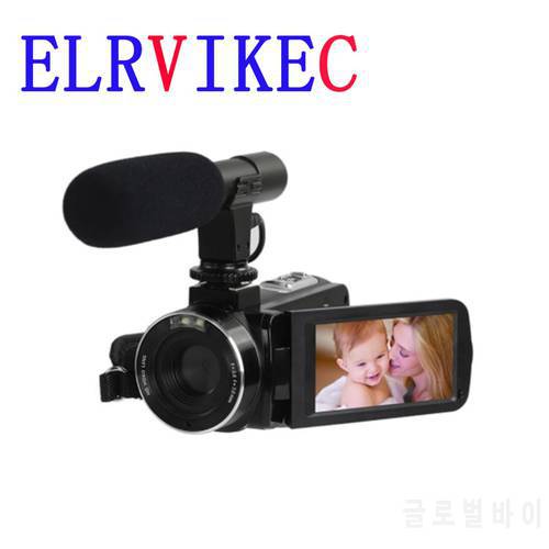 ELRVIKEC 4K 48Megapixel Sport FHD-DV4K New Professional Digital Camera High Definition Touch Screen Sport DV Camera With Headset