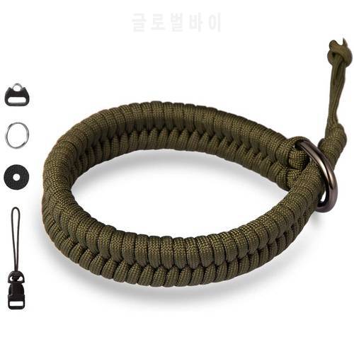 Small Digital Camera Anti-Fall Wrist Strap Polyester Hand-Woven Wristband Outdoor Survival Rope Elastic Hand Rope 1Pcs